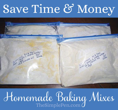 Save Time & Money with Homemade Baking Mixes {Cornbread Recipe}  || TheSimplePen.com