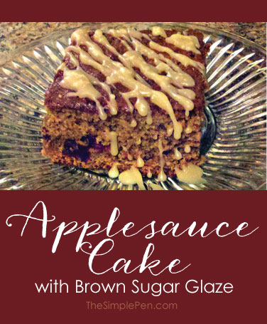 Applesauce Cake with Brown Sugar Glaze || TheSimplePen.com