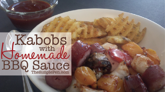 Grilled Kabobs with Homemade Barbecue Sauce