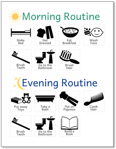 make a daily routine schedule for kids