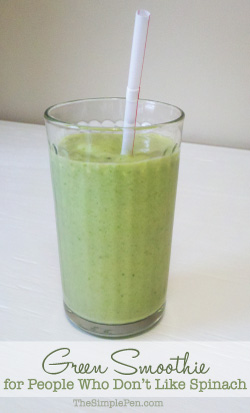 Green-Smoothie (for People Who Don't Like Spinach) | TheSimplePen.com