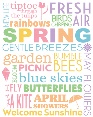 Spring Subway Art Printable