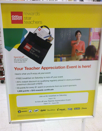 Office Depot Star Teacher Event