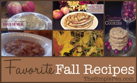 Favorite Fall Recipes | TheSimplePen.com