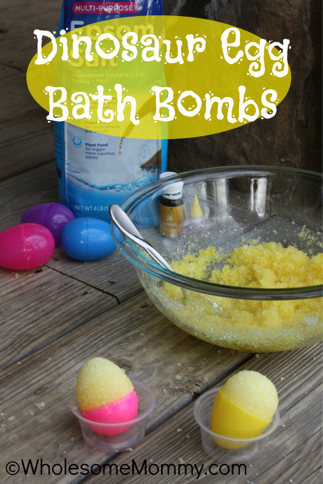 Dinosaur Egg Bath Bombs with Essential Oils