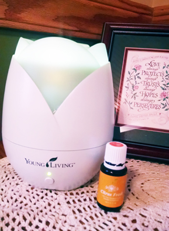 Citrus Fresh Oil in Our Diffuser