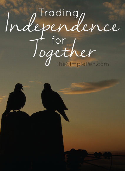 Trading Independence for Together || TheSimplePen.com