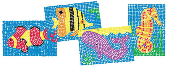 Sticky Mosaics Under the Sea