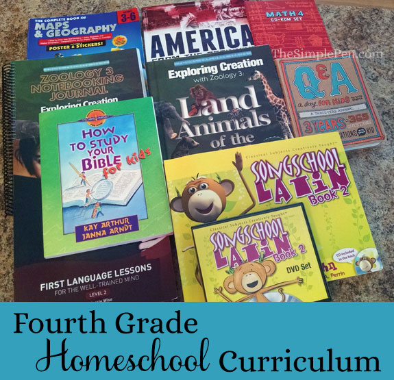 4th Grade Homeschool Curriculum || TheSimplePen.com