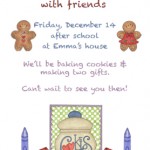 Cookies Crafts and Cocoa Party Invitation